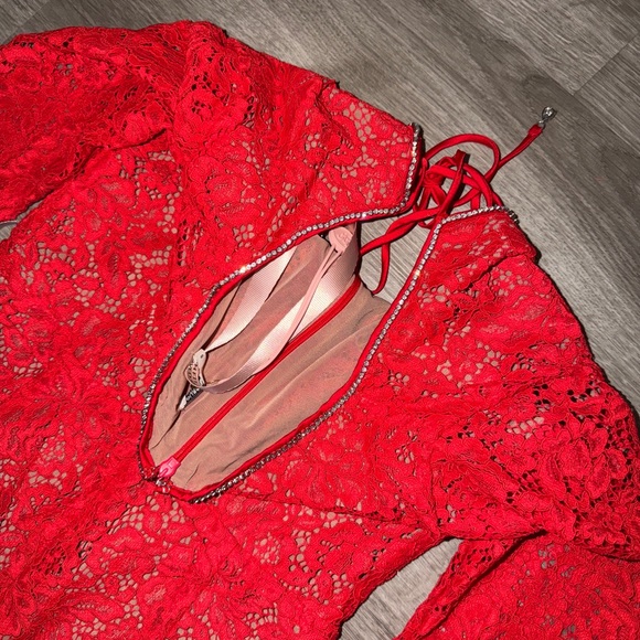 ❤️🔥Firm Price❤️🔥House of CB Lisandra red lace maxi dres - Picture 15 of 16